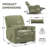 Tucker 33" Wide Modern Chenille Swivel Rocking Recliner-1223791044