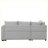 L-shaped Sectional Pull Out Sofa Bed Sleeper Sofa with Two USB Ports, Two Power Sockets and a Movable Storage Ottoman-1338142072