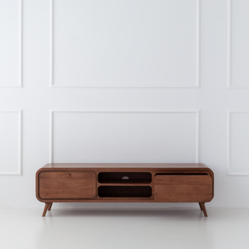 Capodanno Unfinished TV Stand for TVs up to 75", Brown
