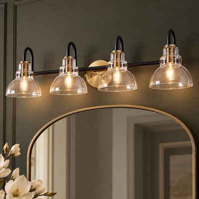 Éclairage de salle de bain 4 lumières à intensité variable
