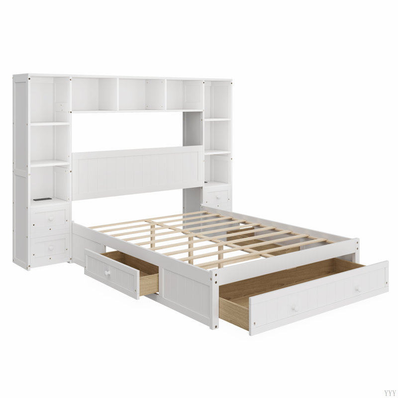 Lit plateforme Pine Wood, Lit double