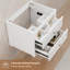 24" Wall Mounted Bathroom Vanity Base Only, Sink Not Included, Decorative Wavy Edge-108487496