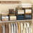 3 Pack Stackable Closet Organizers and Storage Basket,Black