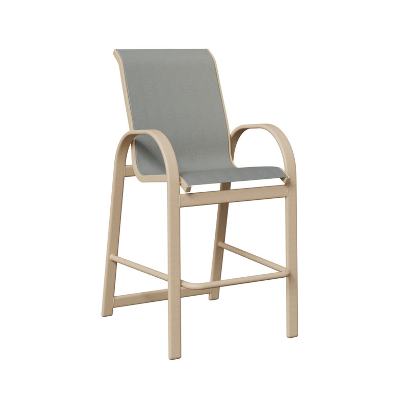 Fauteuil de bar berlinois Berlin Luna avec tissu Sling Slate Nova de Berlin Gardens, Luna multicolore, Ardoise Nova