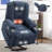 Power Lift Recliner Chair With Massage And Heat For Elderly, Overstuffed Wide Recliners, Heavy Duty Motion Mechanism With USB And Type C Ports, 2 Steel Cup Holders, Blue