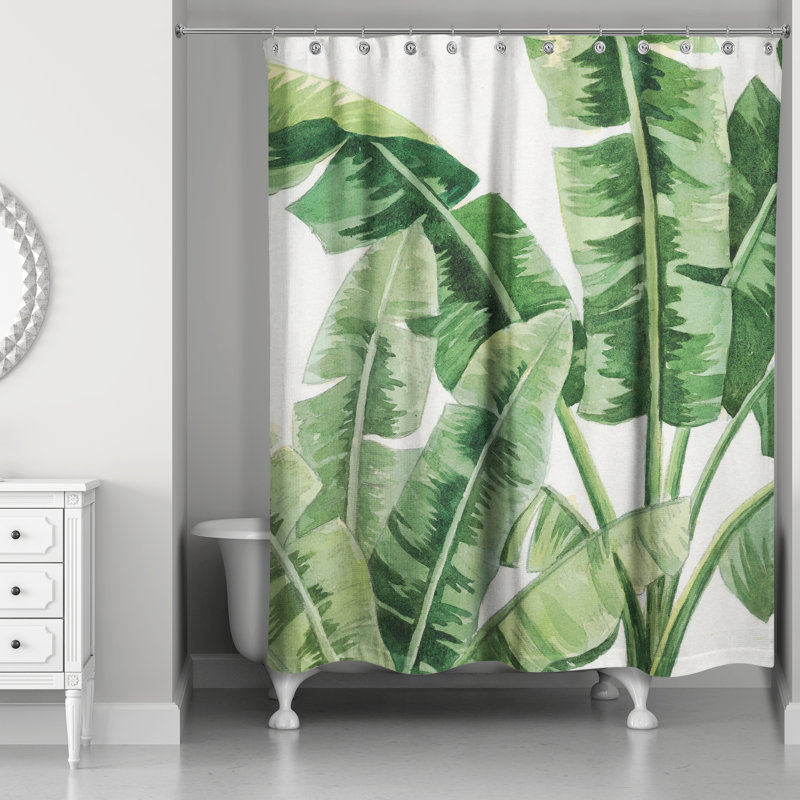 Rideau de douche simple Perine, Vert