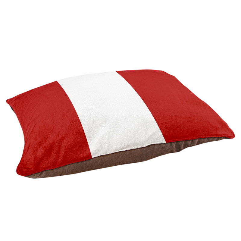 Coussin Louisville, Rouge, Moyen (l 40 po x P 30 po x H 6,5 po)