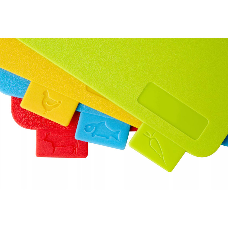 4 Piece Chopping Board with Stand Set
