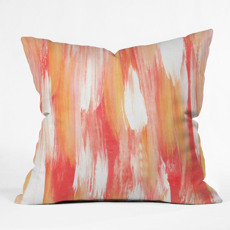 Coussin intérieur / extérieur Allyson Johnson Georgia Peach, 16 po x 16 po