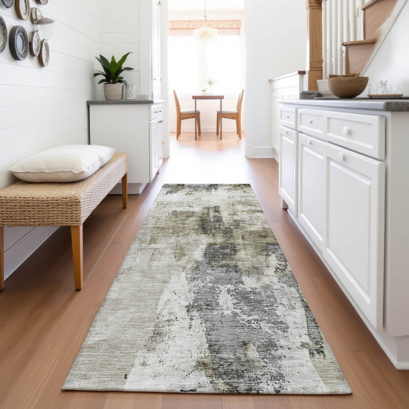 Premium Machine Washable Dahl AMF1076 Abstract Rug, Runner 2'3" x 7'6"