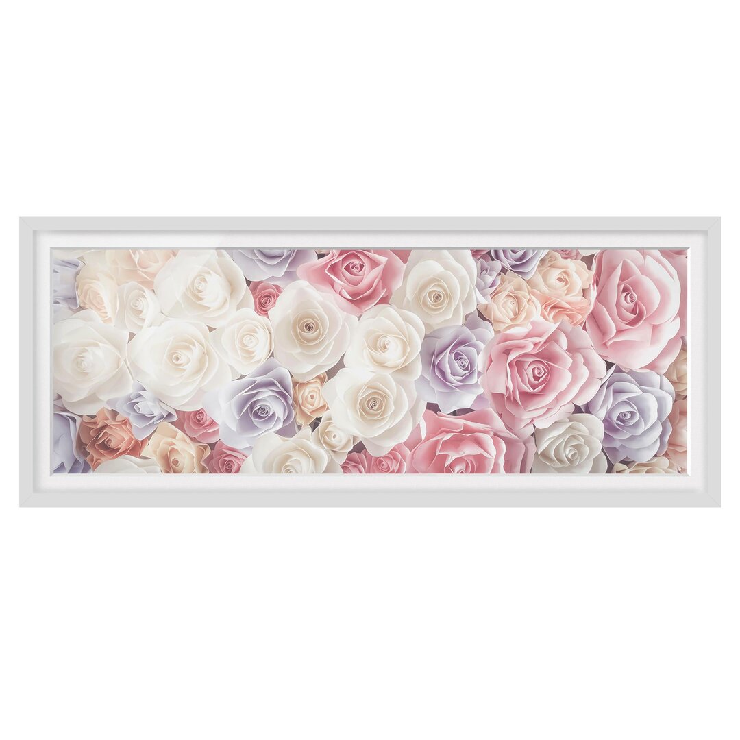 Gerahmtes Poster Pastel Paper Art Roses