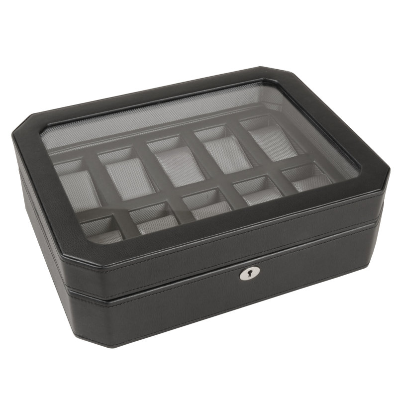 Watch Box, 4" H x 12.5" W x 9.75" D