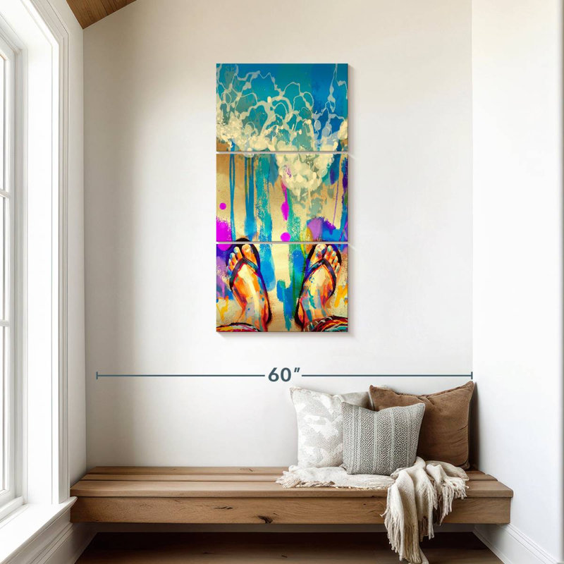 Flip Flops, 44" H x 21" W