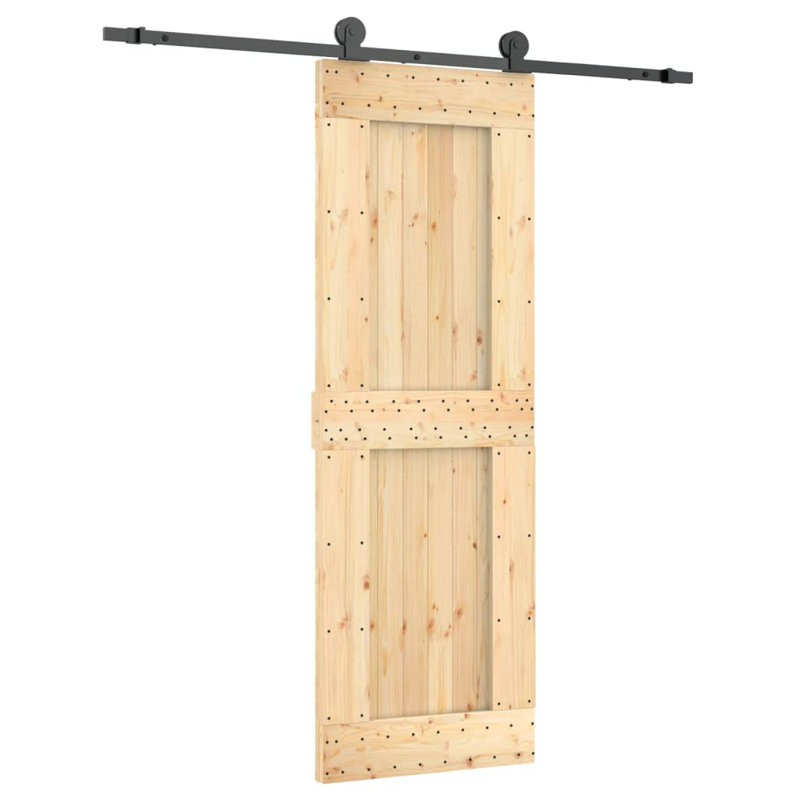 Porte coulissante avec quincaillerie Vidaxl, 27,6 po x 82,7 po