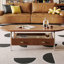 Table basse ovale de style rétro