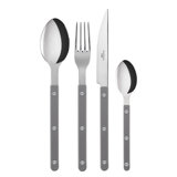 Bistrot Solid 4 - Piece Stainless Steel Flatware Set - Service for 1