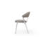 Set of Two Grey and Silver Faux Leather and Stainless Steel Open Back Dining Side Chairs