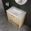 Meuble-lavabo de 76 cm (30 po), contreplaqué de chêne, céramique - Meuble-lavabo autoportant en contreplaqué avec lavabo et grand espace de rangement