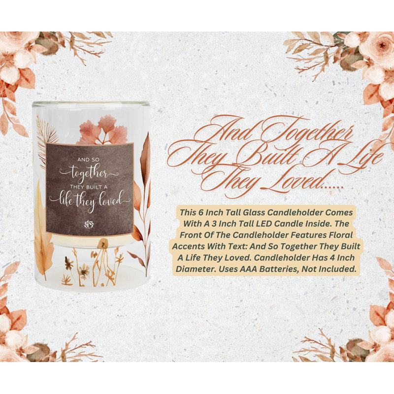 5.7'' H Glass Tabletop Pillar with Candle Included