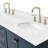 Cambridge 72.25'' Double Bathroom Vanity with Carrara Quartz Top-1350377188