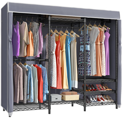 VIPEK V5C Heavy Duty Coverd Clothes Rack, Clothing Rack with Cover,68.9"Lx15.7"Wx76.4"H