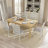 Modern Farmhouse Dining Chairs Set Of 6, Upholstered Solid Wood Side Chair With Ladderback, french Chairs With Solid Rubber Wood Legs