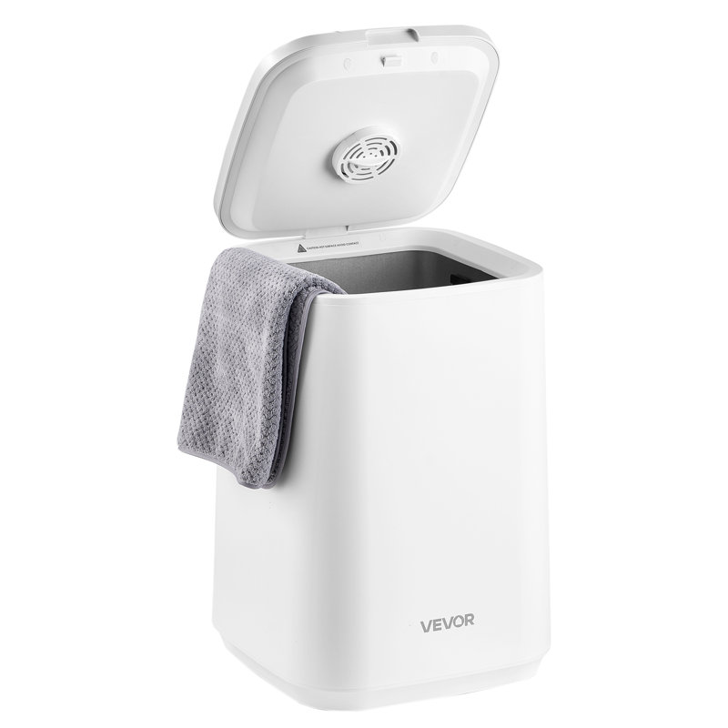 Seau chauffe-serviettes 20L avec 4 lumières DEL et verrou de sécurité blanc