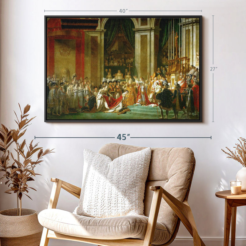 "Le couronnement de Napoléon", H 27 po x l 40 po