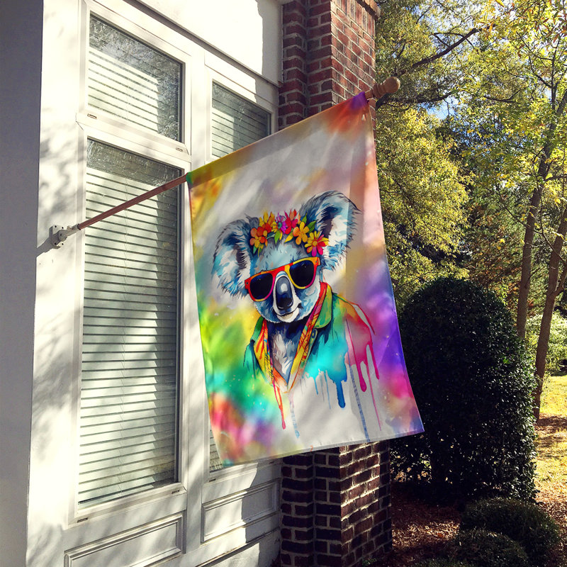 Drapeau de maison de koala hippie