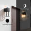 Black 1 - Bulb 11'' H Glass Outdoor Wall Lantern with Dusk to Dawn