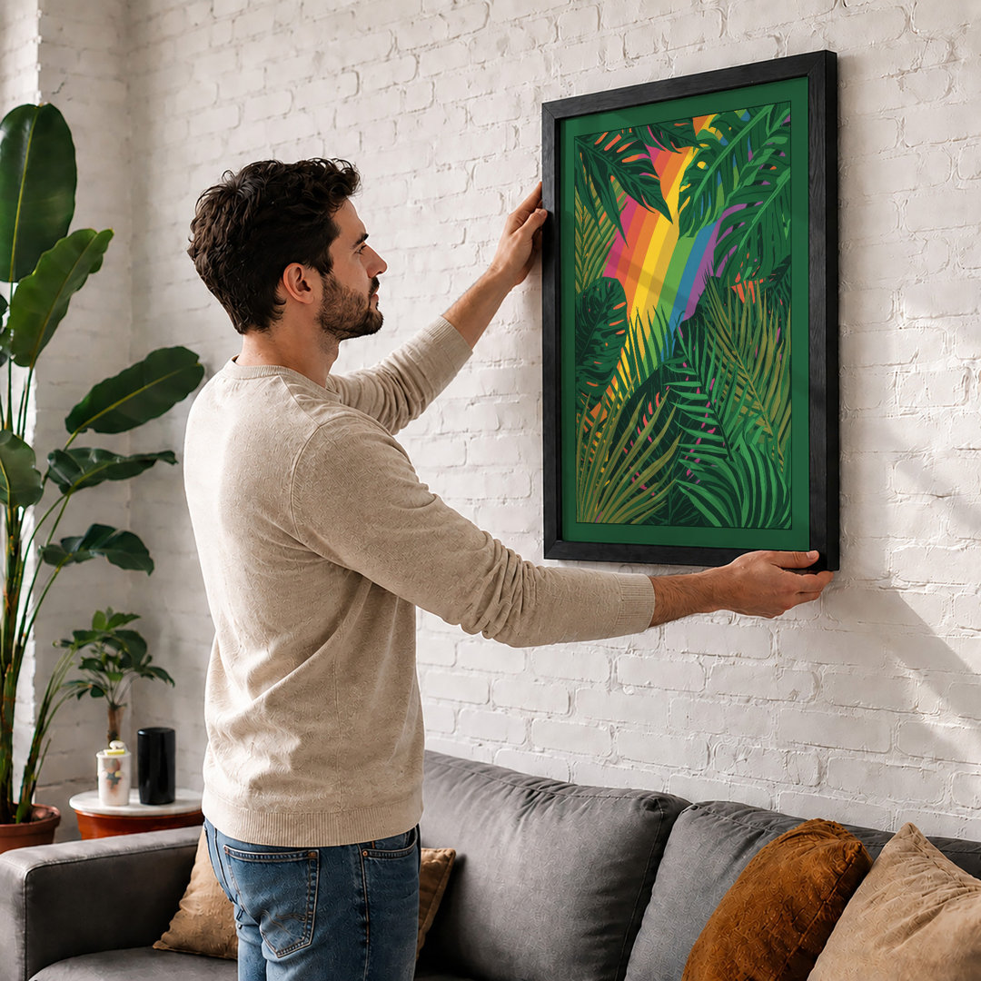 Parrot in Jungle Tropical - Framed Print
