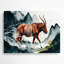 Faune montagne Bongo, art mural en métal noir-1072603273