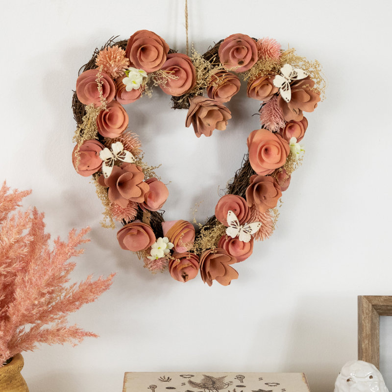 Handcrafted Faux Rose 10'' Wreath