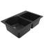 Ensemble d'évier de cuisine à double cuve à montage sur le dessus 60/40 Karran Quartz 33 "X 22"-50597840