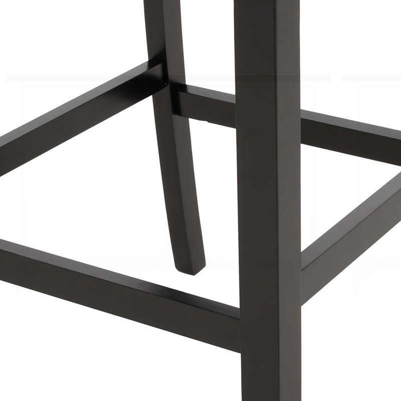 Vienna Contemporary Fabric Tufted Wingback Counter Stools, Charcoal