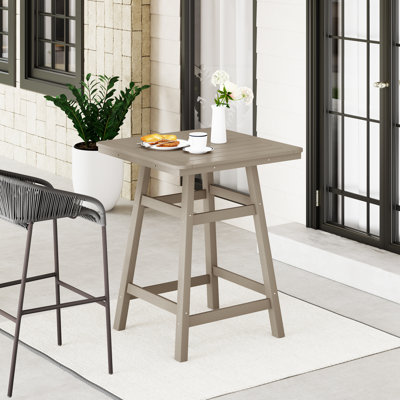 Trou de parasol de table de bar extérieur carré Laguna, l 30,8 po x P 30,8 po
