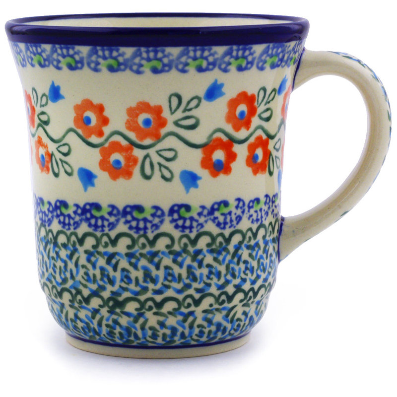14 oz. Tasse en grès - tulipes, 10