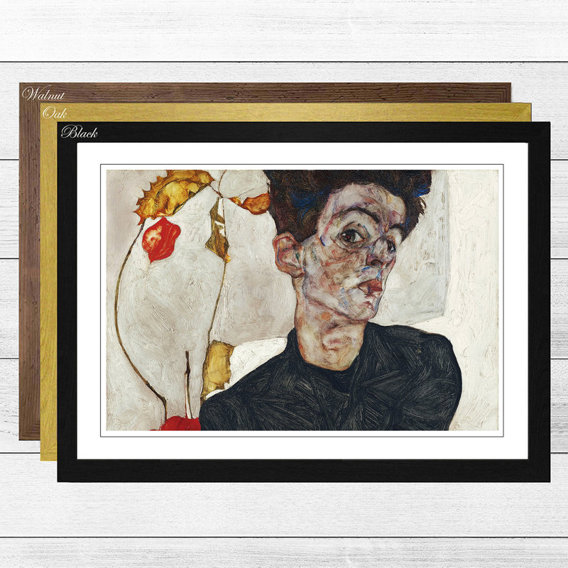 Egon Schiele - Single Picture Frame Painting, Black