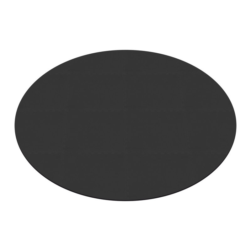 Tapis de protection de 77,17 po de diamètre pour piscines extérieures, rembourrage en EVA pour spas, Noir