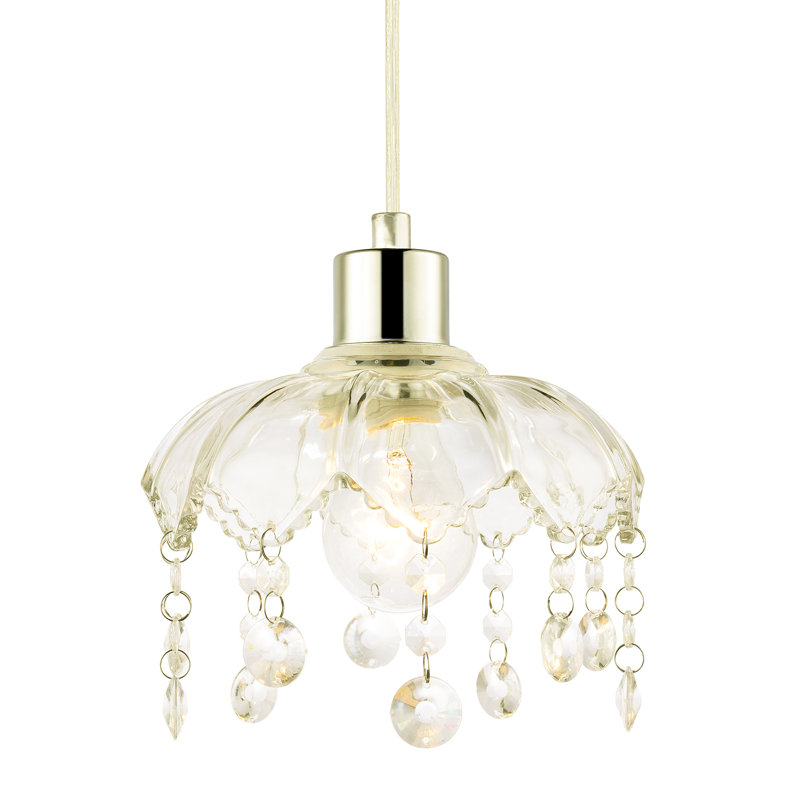 15cm H Glass Pendant Shade ( No Direct Attachment Method ) in Clear
