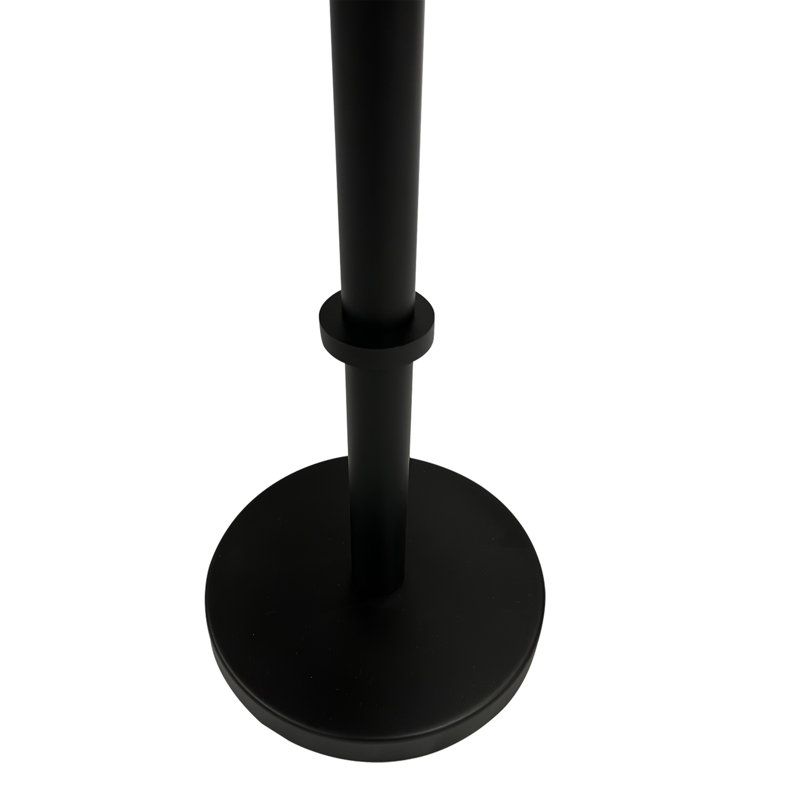 Table de bout à piédestal en fer Ara, Noir