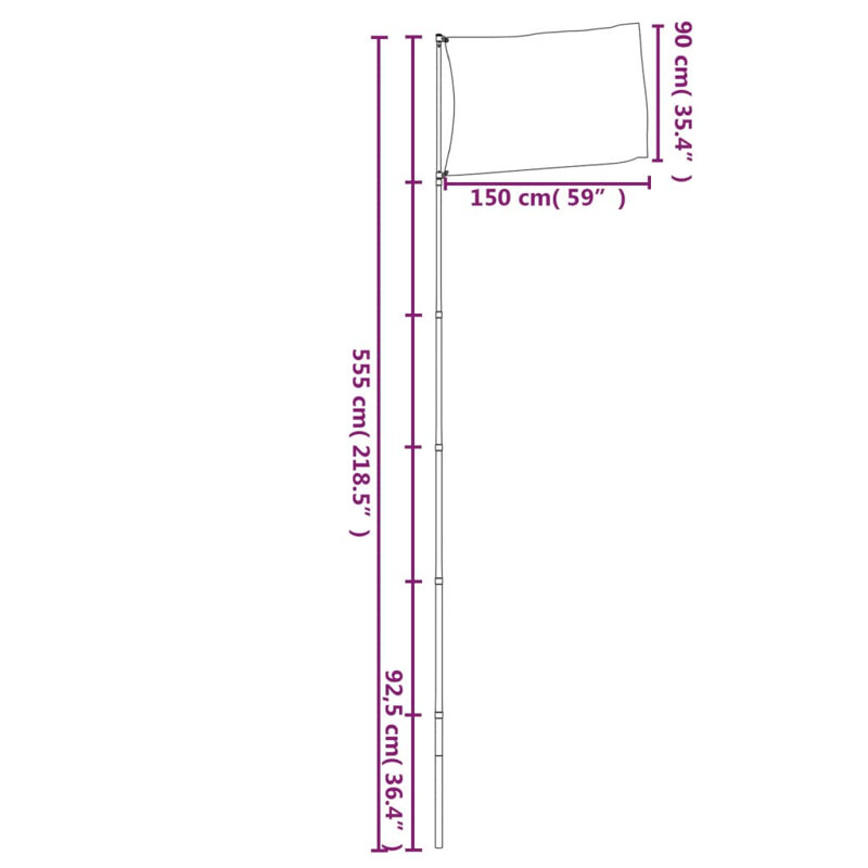 Azaleya Double Sided 555cm H x 90cm W Polyester Garden Flag