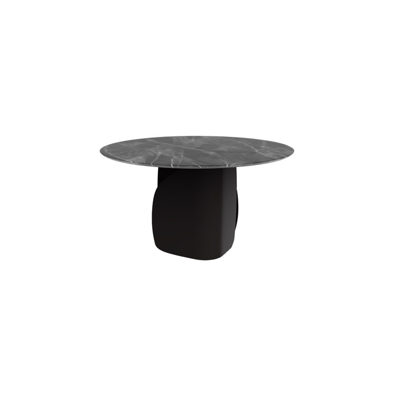 Twins Extendable Tables, Black Statuary Marble, Matt Bronze