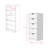 Dresser Kamran, Five Drawer Narrows, White Finish-1493235702