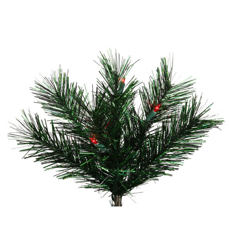 Couronne de Noël pré-éclairée pin vert minuit, H 36 po x l 36 po x P 4 po