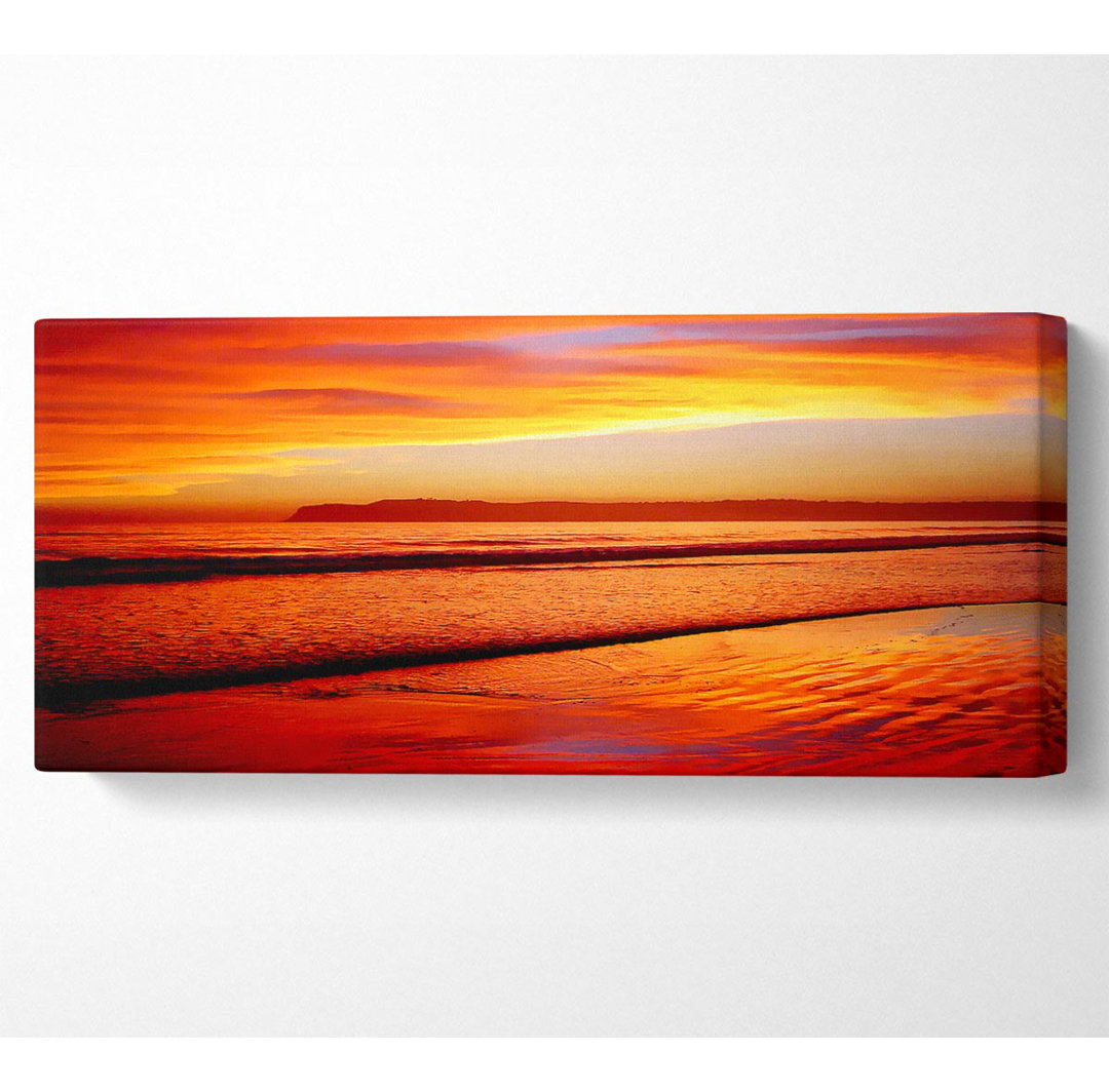 Orange Ocean Sands - Kunstdrucke auf Segeltuch