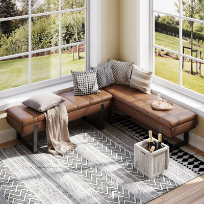 Donne 52'' Wide Leather upholstered Storage Bench