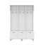 Grand portemanteau de rangement moderne avec banc, banc de rangement multifonctionnel avec portes cannelées ultrabrillantes-1305097145