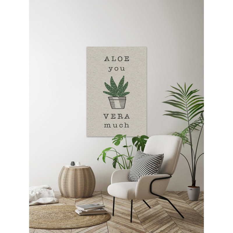Aloe You Very Much - Wrapped Canvas Print, 30cm H x 20cm W x 4cm D