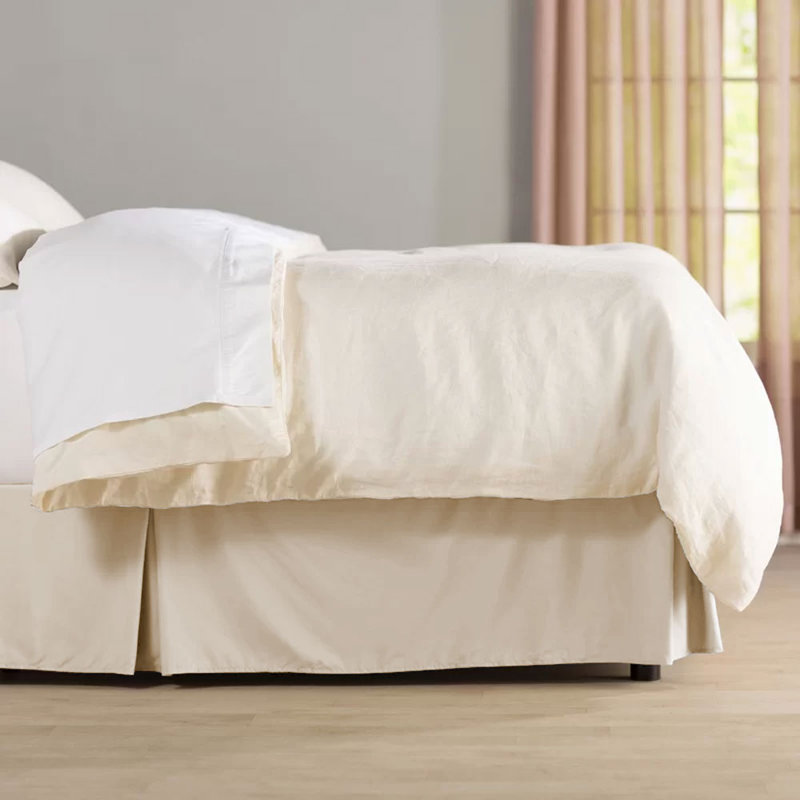 Jupe de lit en microfibre 14 po - Basics by Wayfair ™, Crème, Grand